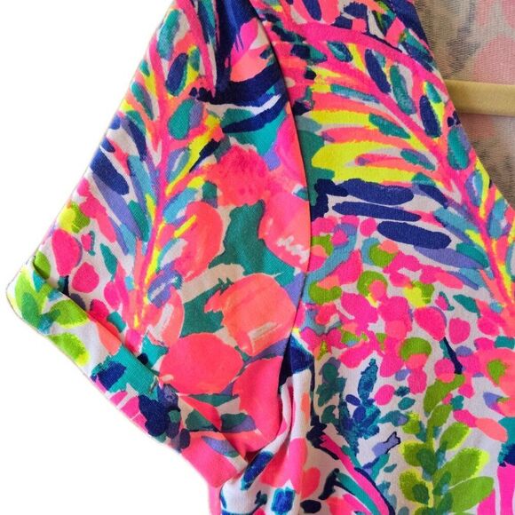 Lilly Pulitzer Gumbo Limbo Tammy TShirt Dress French Terry UPF50+ Size Small - Picture 2 of 5